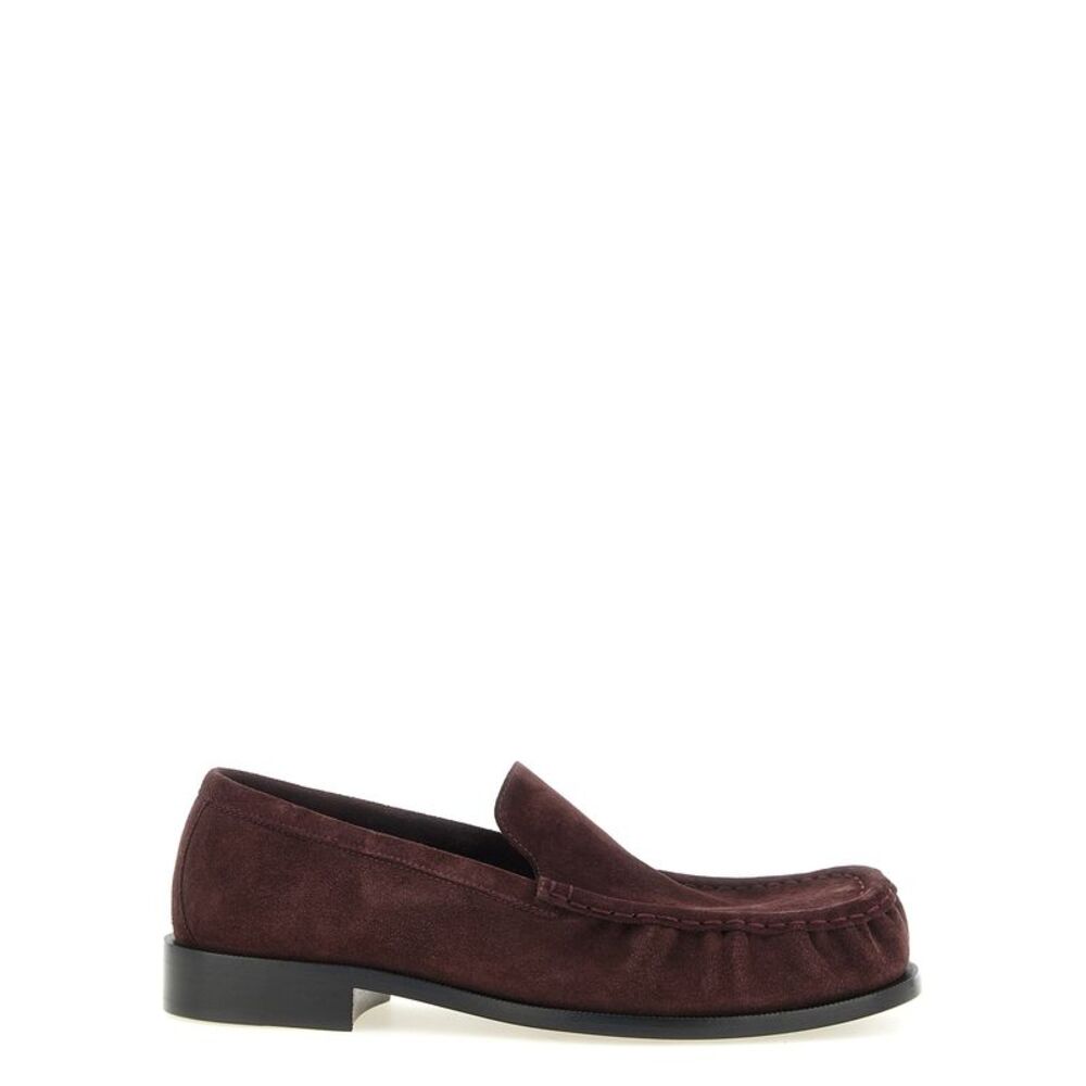 Dries Van Noten Bordeaux Calfskin Slip-On Men's Loafers